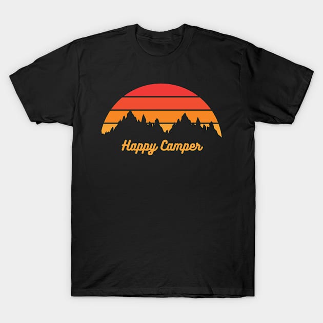 Happy Camper Fun T-Shirt by RivermoorProducts